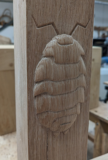 carved woodlouse