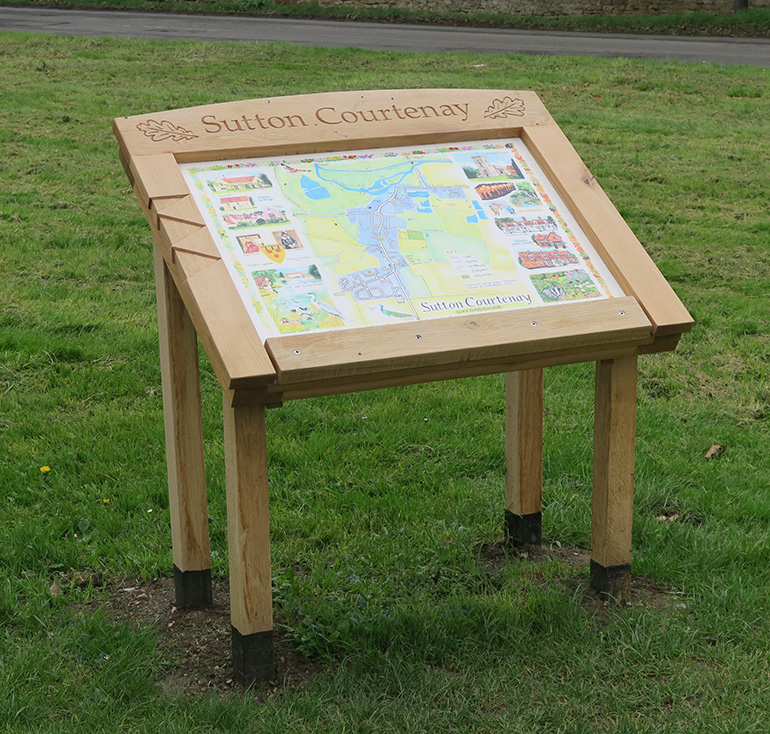 Oak map lectern